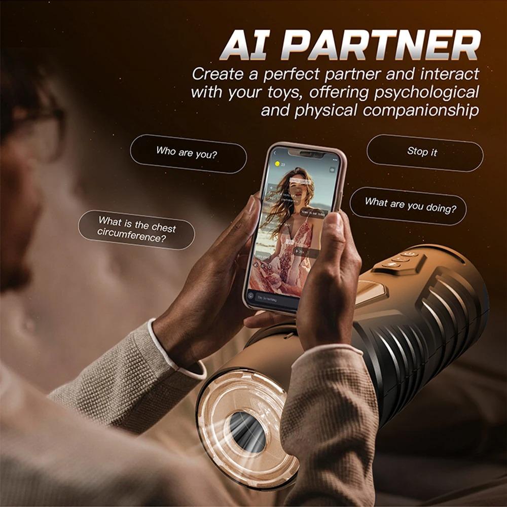 Automatic Telescopic Rotating Suction Cup Hands-free Male Masturbator APP Control Vacuum Sucking Blowjob Smart Sex Robot for Men