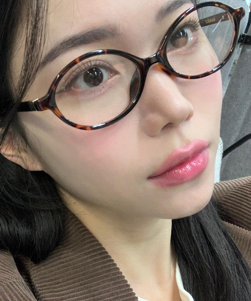 Hangeul [Blue Light Blocking] Geek Chic Oval Leopard Print