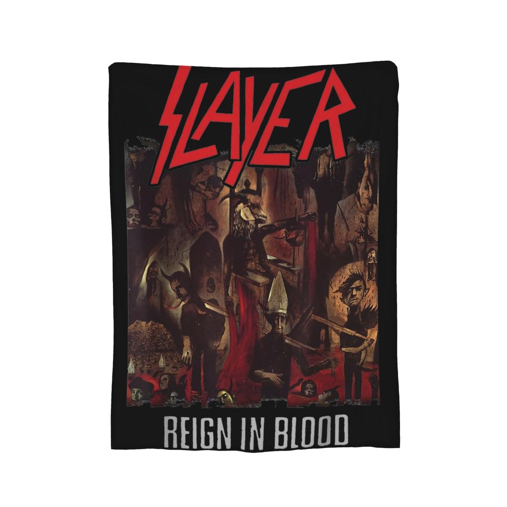 Slayer Band Blankets Coral Fleece Plush Autumn/Winter  Breathable Super Soft Throw Blankets for Sofa Bedroom Rug Piece