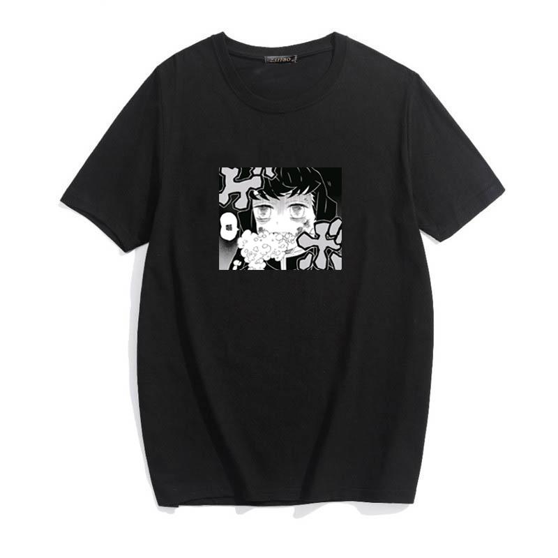 

Футболка с принтом аниме Y2K Street Fashion, лето 3XL чёрный