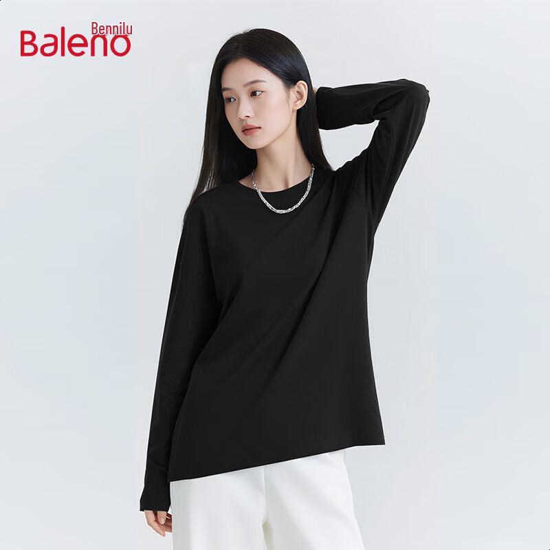 Baleno Women's Loose Fit Round Neck Long Sleeve T-Shirt