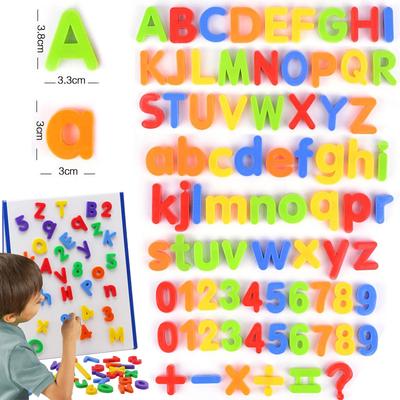 26 Stück Magnetische Buchstaben Zahlen Alphabet Kühlschrankmagnete Bunt ABC 123 Pädagogisch Kinder Lernen Rechtschreibung Zählen Lernspielzeug
