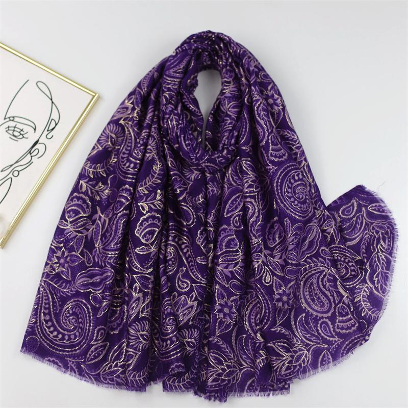 

6 Colors Luxury Brand Cotton Viscose Scarf Khaki Paisley Floral Fringe Shawls and Wraps Echarpe Pashmina Bufandas Hijab 180*90Cm