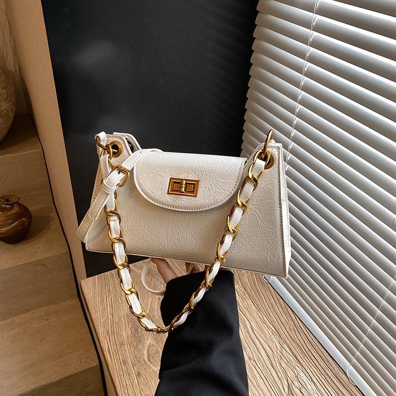 

Сумка-подмышка премиум-текстуры в стиле ретро, женская новая повседневная сумка через плечо для поездок на работу, осенне-зимняя сумка-мессенджер белый