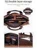 Premium Cowhide Men's Briefcase: Large Capacity Business Handbag