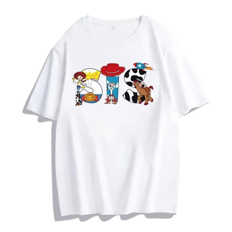 Toy Story Printed Tshirt Summer Women Casual Short Sleeves Streetwear T Shirt Cartoon Graphic Tshirt Harajuku Tees Tops