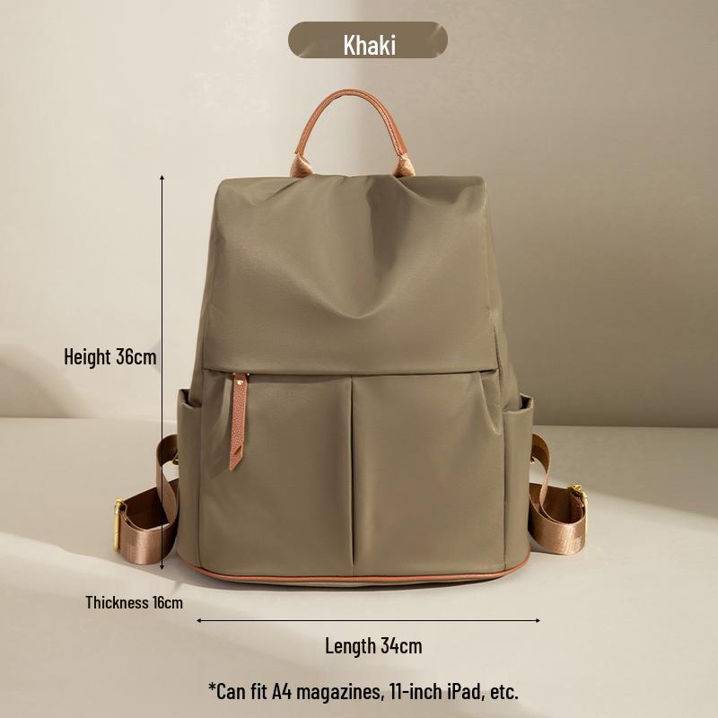 Women's Color Block Nylon Oxford Backpack - 2025 Fashion, Lightweight & Large Capacity for Travel & Commuting
