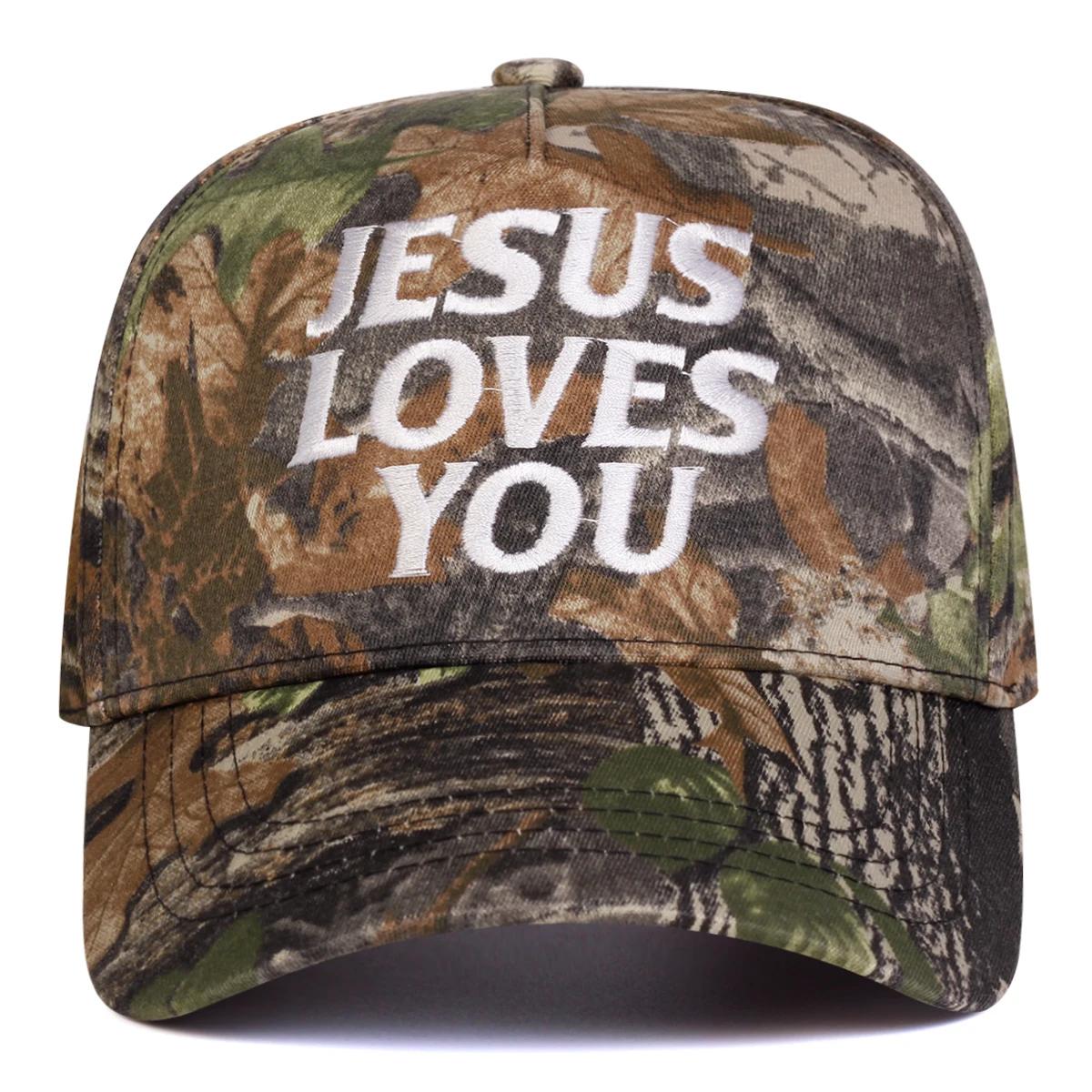 

Unisex Jesus Loves You Embroidery Baseball Caps Spring And Autumn Outdoor Adjustable Casual Hats Sunscreen Hat Sports Cap