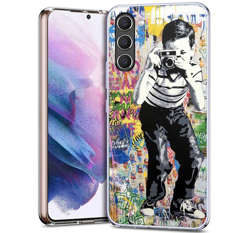 Banksy Graffiti Art Abstract Phone Case for Samsung A54 A14 A24 A34 A17 A37 A57 A55 A35 A25 A15 A13 A23 A33 A53 A07 A05S A04S A0