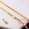 Real 925 Sterling Silver 16/18/20/22/24/26/28/30 Inch 2mm Gold Charm Figaro Chain Necklace for Women Man Wedding Fashion Jewelry