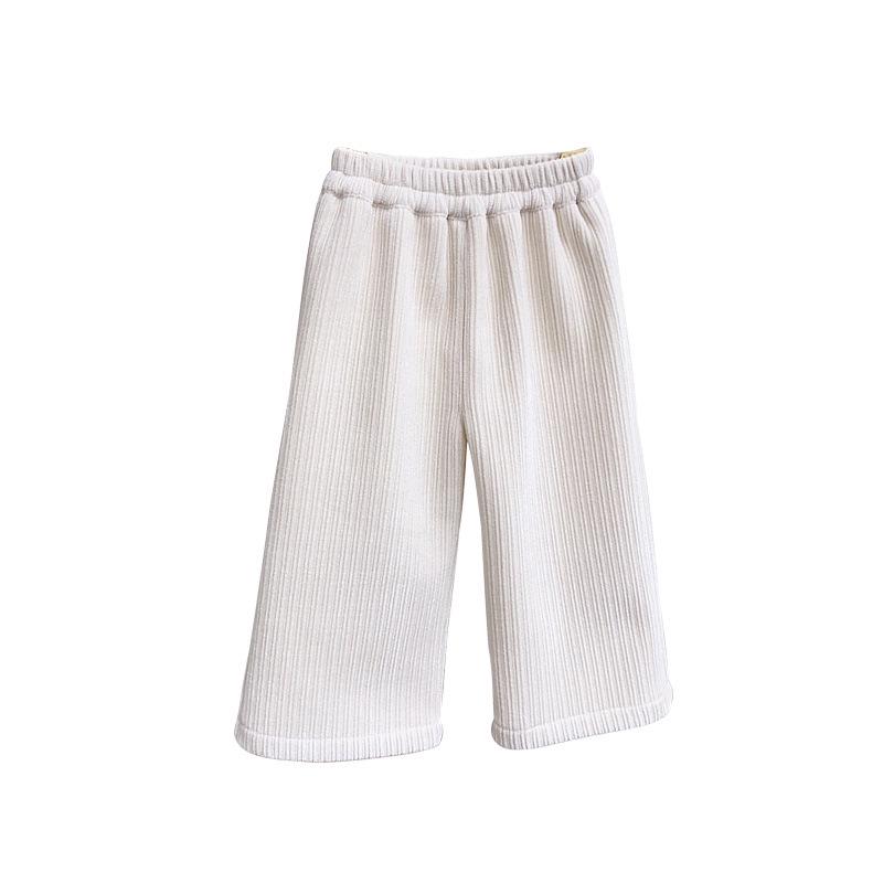 Very Fishy Girls' Winter Ribbed Wide-Leg Trousers (WE592): Thickened for Warmth