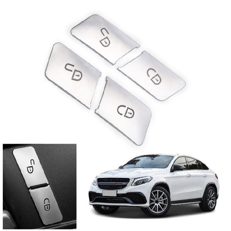 Car Door Lock Unlock Buttons Sequins Decoration Cover Stickers for W204 W212