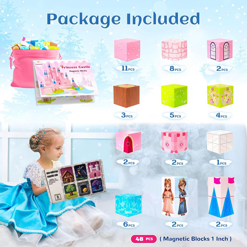 Magnetic Forest Building Blocks: Educational Toy Set for Children