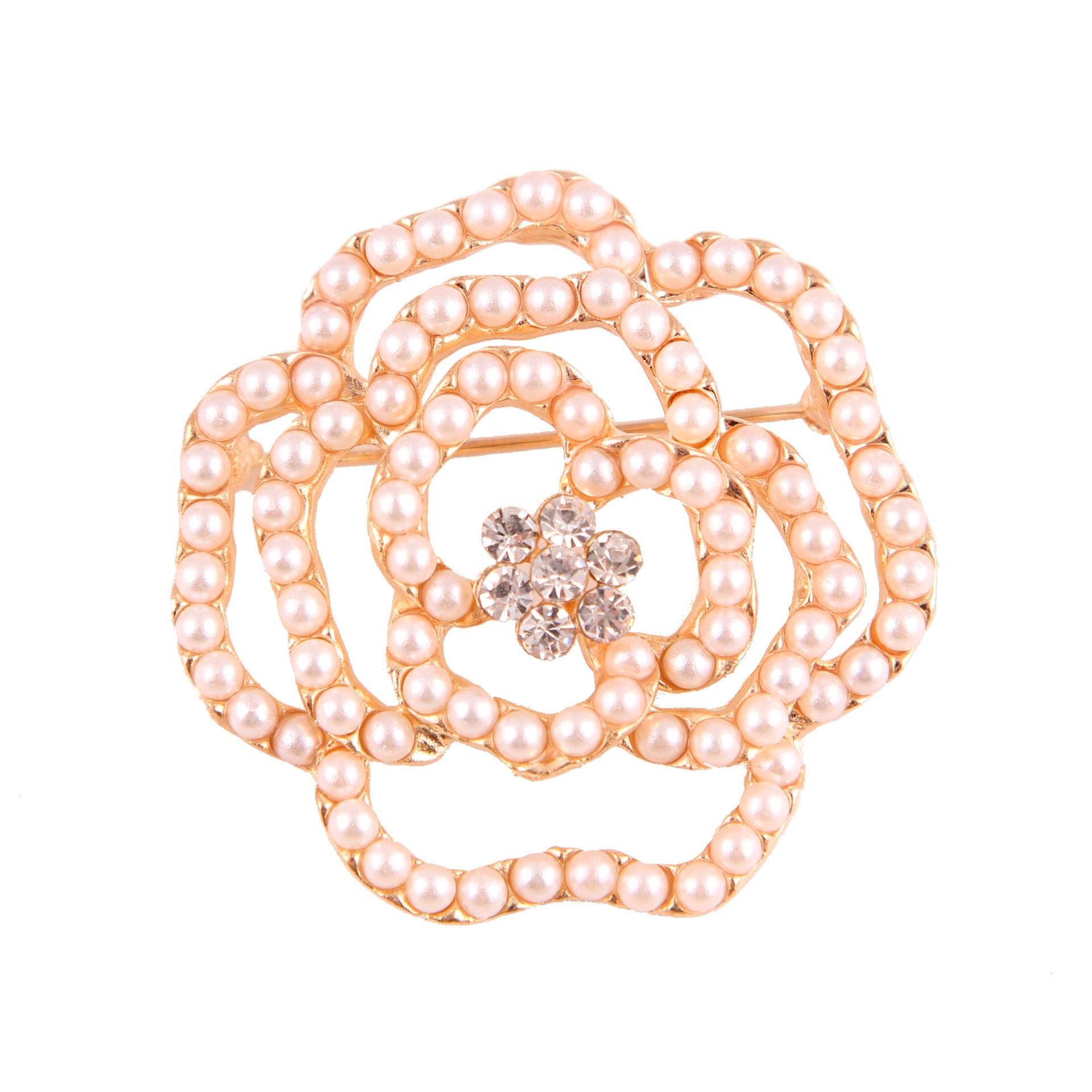 

Fashion Full of Pearl Large Plum Blossom Brooch Brooch Jewellery Corsage Accessories Exquisite Hypoallergenic Luxury Enamel Brooch Long-Lasting Color