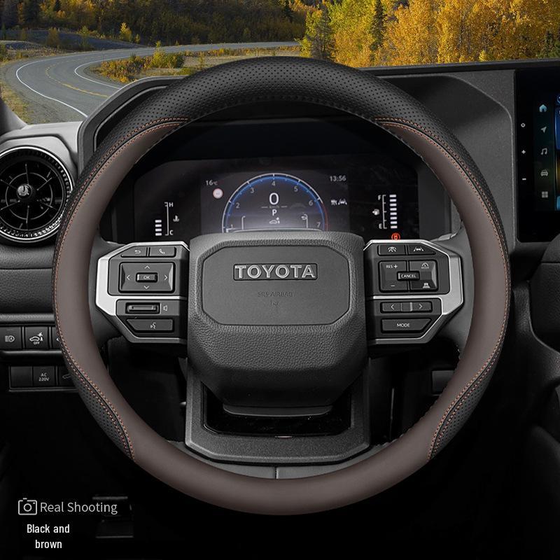 Toyota Prado/Land Cruiser 24: Coprivolante in Vera Pelle Antiscivolo Ultra-Sottile