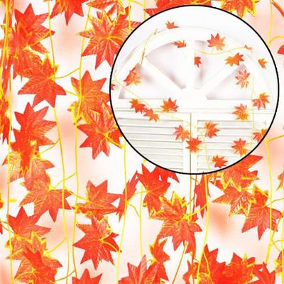 1 String Artifitial Maple Leaf Vine Garland Home Decoration 2.4 Meters