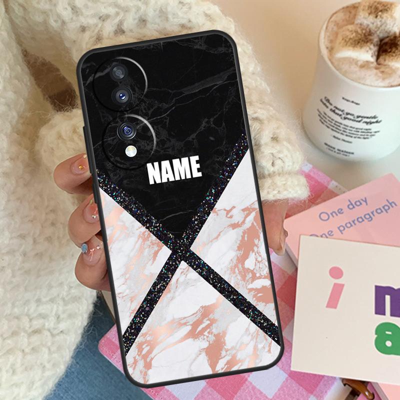 PERSONALISED MARBLE CUSTOM NAME Case For Honor X9b X9a X8a X7a X6a X9 X7 X6 X8 Cover For Honor 50 70 90 Lite Magic 4 5 Pro