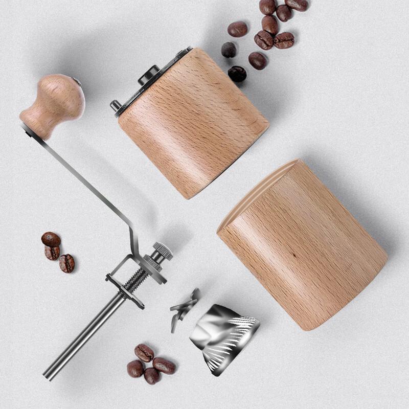 Tragbare manuelle Holzkaffeemühle