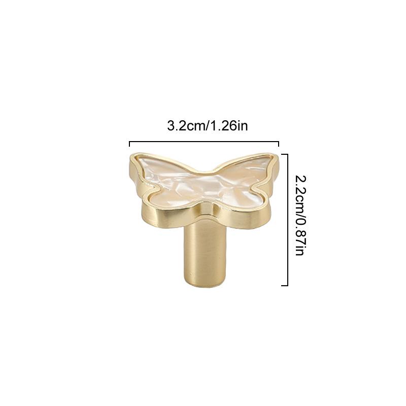 1PC Wall Mounted Shelf Butterfly Door Handles Decorative Zinc Alloy Single Cabinet Pulls Kitchen Drawer Knobs Furniture