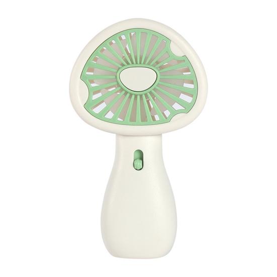 

Small Handheld Fan Dual-Use Portable Fan USB Rechargeable Desk Fan Cute Mushroom Shape Personal Cooling Fan for Travel Office Home Gifts зелёный