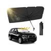 Foldable Car Windshield Sun Shade Umbrella with Rotatable Handle UV Protection & Heat Blocker Automotive Sunshade with Storage Pouch To Keep Vehicle
