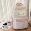 Schoolbag Lightweight Large-capacity Backpack New Japanese Ins High Value Fresh and Sweet Plaid Junior High School Student Schoolbag