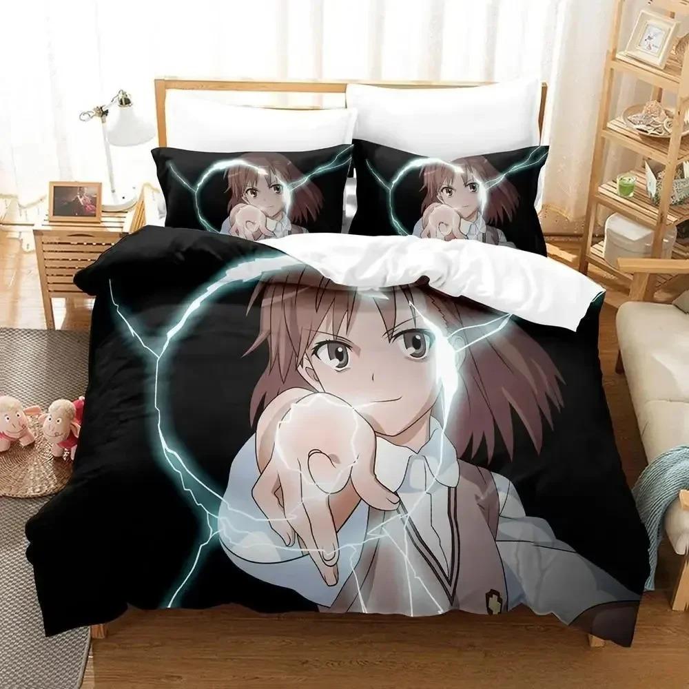 

Misaka Mikoto Bedding Set For Bedroom Soft Modern Bedspreads Comefortable Kids Duvet Cover Quilt Cover And Pillowcase 70x133cm 3pcs