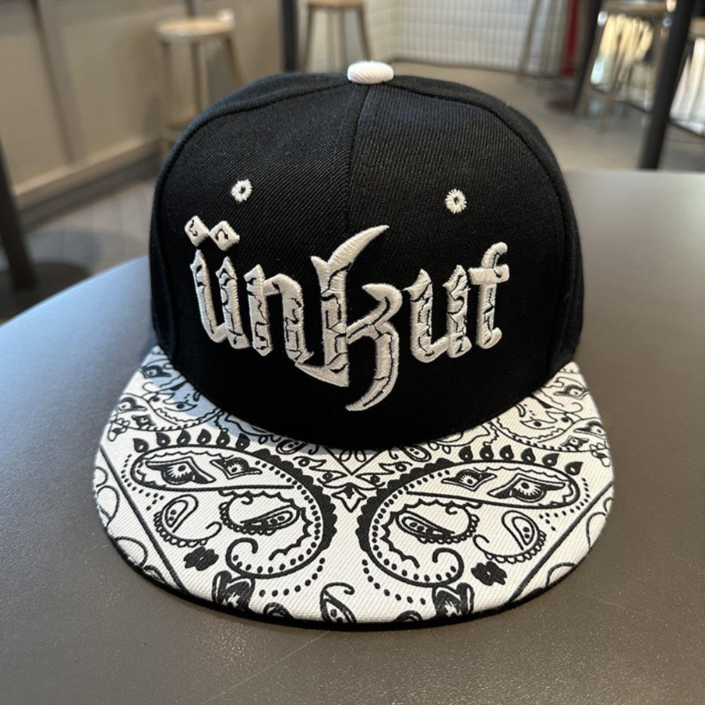 

Hip Hop Baseball Cap Embroidery Letters Sun Hat Fashion Peaked Cap Outdoor Black White