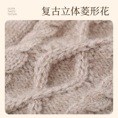 Knitted Gloves Warm and Cold Autumn and Winter Gloves Cycling Wool Twist Lengthened and Thickened Outdoor Gloves