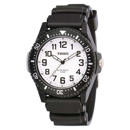 

Klefer Men s Analog Waterproof Wristwatch with Urethane Strap, Black, TS-AM304-WT