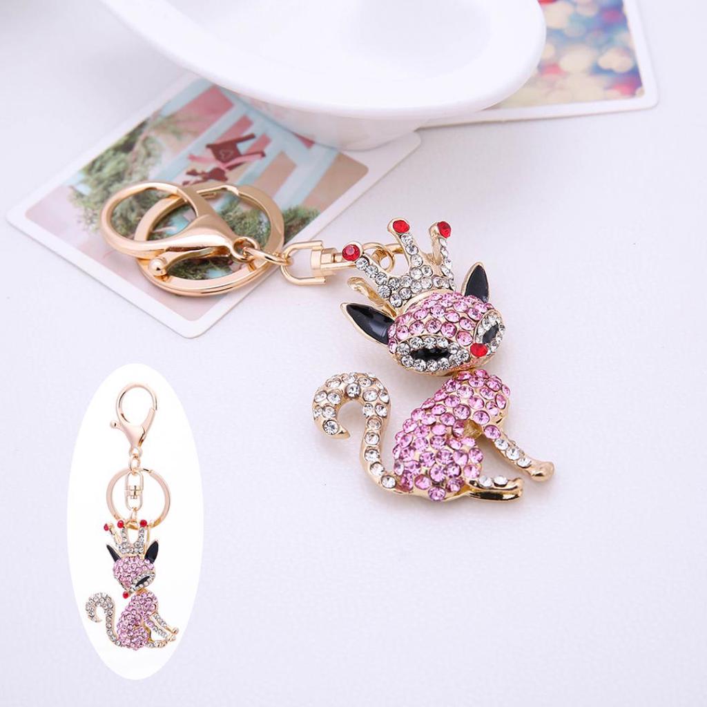 PANDA Crown Keyring Handbag Charm Diamante Rhinestone Charm AUTHENTIC PINK PINK PANDA Crown Keyring Handbag Charm Diamante Rhinestone Charm AUTHENTIC PINK PINK