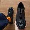 Academy Style Retro Leather Shoes Little White Shoes Couple Summer Round Head Sports Shoes Men'S And Women'S Trendy Commuter Casual Board Shoes