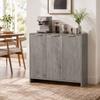 Sideboard Cabinet, Modern Storage Cabinet with 3 Doors and Adjustable Shelves for Living Room, Dining Room, Grey