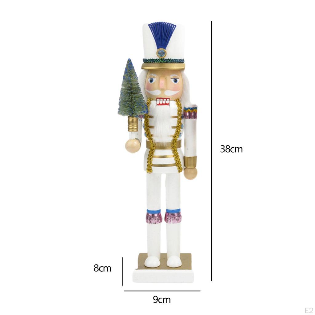 Pieces Christmas Wooden Nutcracker Decorations Soldier for Birthday