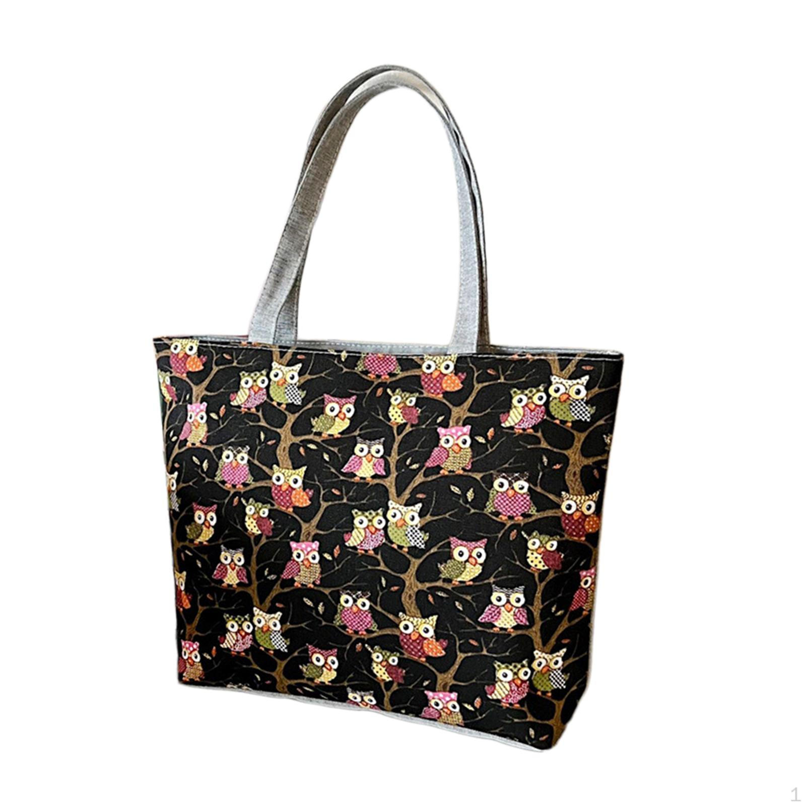 

Вышитая наплечная сумка, сумка-тоут, женская сумочка, на молнии, большой вместимости, для шопинга, модная, Style C