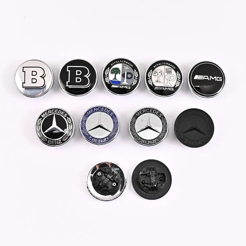 Car Flat Hood Bonnet Logo Emblem Badge Accessories For Mercedes Benz AMG W212 W213 W205 W177 W247 W176 CLS CLA CLK CLG GLS X253
