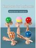 Traditional Bamboo Wood Kendama Skill Toy - Puzzle Ball and Sword Gift