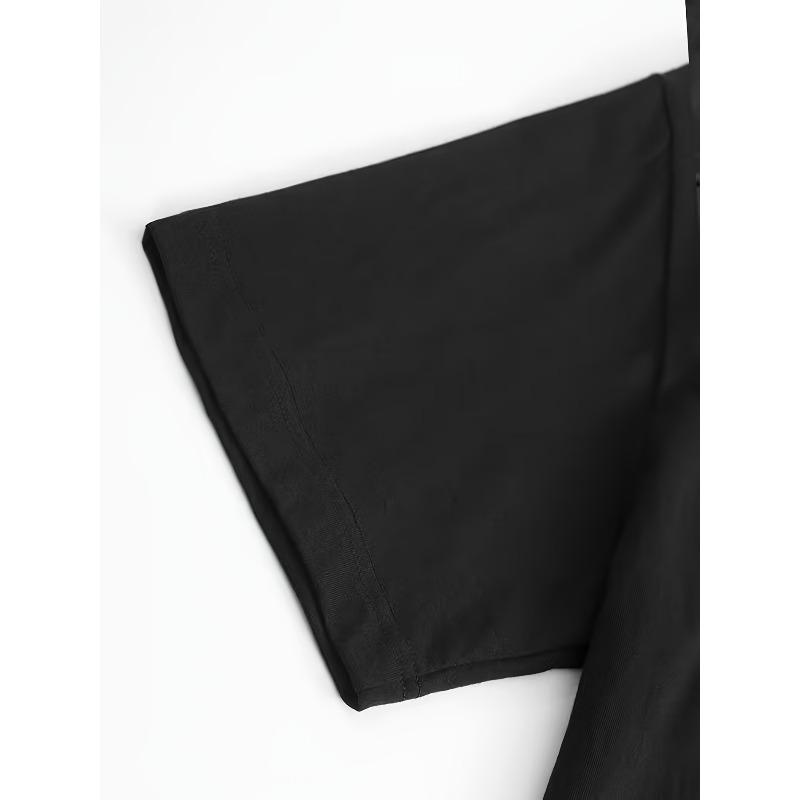 Taglie Europee T-shirt Nuova da Uomo con Logo Geco Rosso, Sfondo Nero con Scritta Bianca in Grassetto e Elementi di Design Trendy