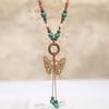 Vintage Bohemian Ethnic Style Necklace for Girl Butterfly Pendant Necklace Collar Chain Necklace Vacation Accessories JewelryGood product