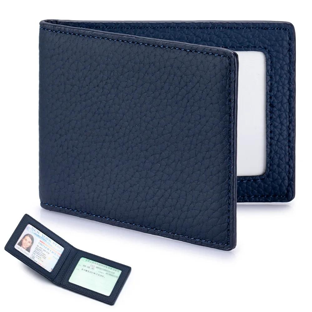 Echtes Leder Auto Führerschein Kreditkartentasche Hülle Halter Geldbörse Brieftasche für Fahrzeugzertifikat