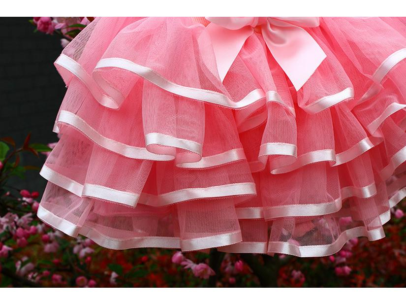 Versatile Girls' Princess Gauze Skirt - Layered Cake Design for All Seasons in Korean Style