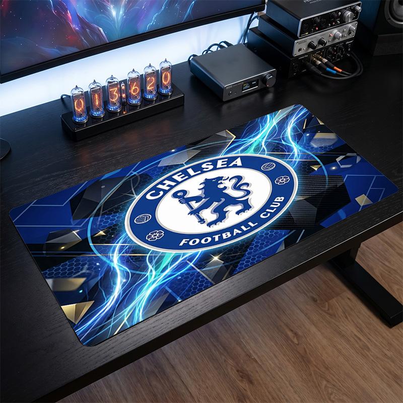 Alfombrilla de Ratón Grande Impresa del Chelsea FC, Alfombrilla de Escritorio para Gaming de Goma Suave Antideslizante para Decoración de Oficina, Portátil y Computadora