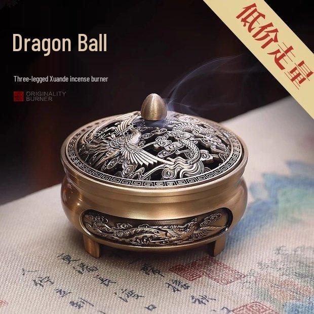 Dragon and Phoenix Aromatherapy Censer: Xuande Furnace for Indoor Sandalwood