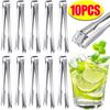 Stainless Steel Ice Tongs Bread Cake Clamps Salad Coffee Sugar Cubes Clips for Restaurant Bar Kitchen Tools Party Serving Tongs