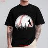 Funny Baseball Heartbeat Player T Shirt Vintage Casual Designer Clothes Homme Comfortable Versatile Streetwear Fashion