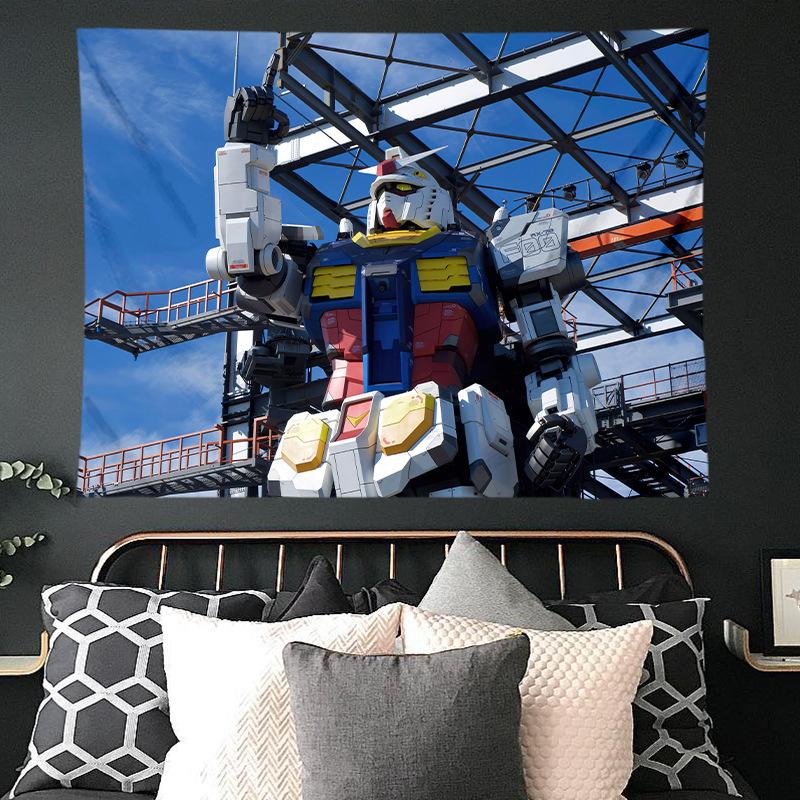 Mobile Suit Gundam Hanging Cloth Anime Background Cloth Bedroom Dormitory Decoration Cloth Wall Cloth Hanging Blanket