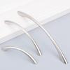 Electroplating Art Arc Shape Solid Doorknob Bedroom Furniture Drawer Handles Cabinet Door Handle