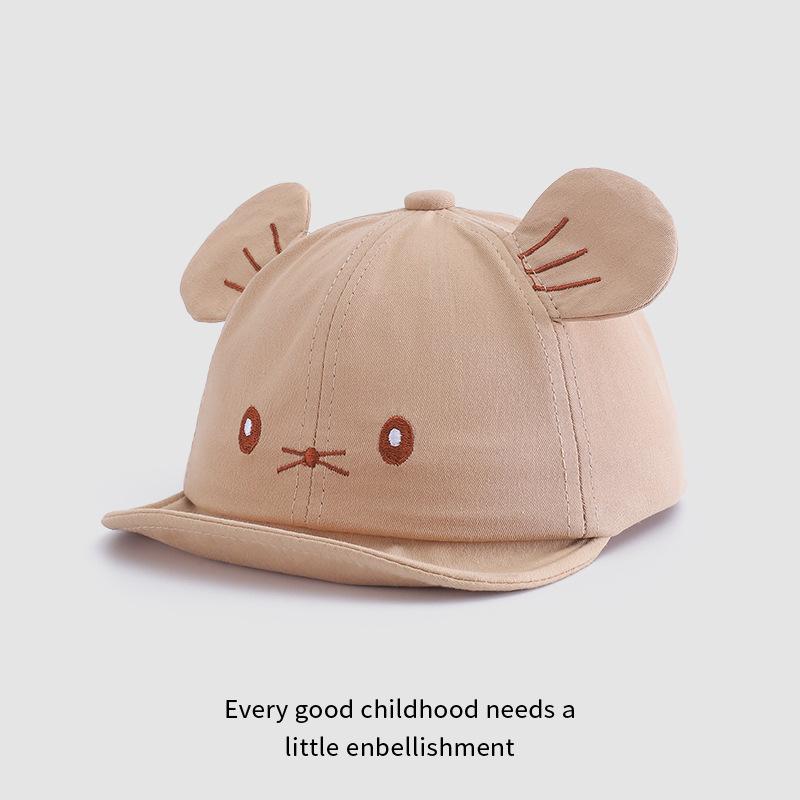 Baby Hat Spring and Autumn Cute Baby Super Cute Sun Visor Baseball Hat Soft Brim Baby Versatile Baseball Cap Fashionable