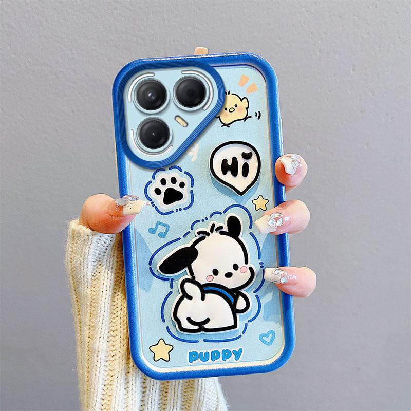 KEYSION Shockproof Case for TECNO Pova 7 Ultra 5G with Lanyard Soft Silicone Cute 3D Cartoon Doll Phone Back Cover for Pova 7 Ultra