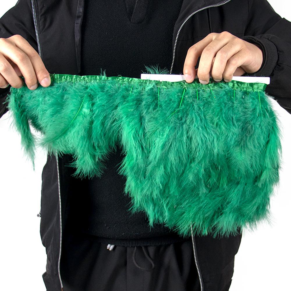 1M Fluffy Turkey Marabou Feathers Ribbon Trim 10-15cm for Wedding Party Clothing Dress Decoration Accessories Sewing Plumes